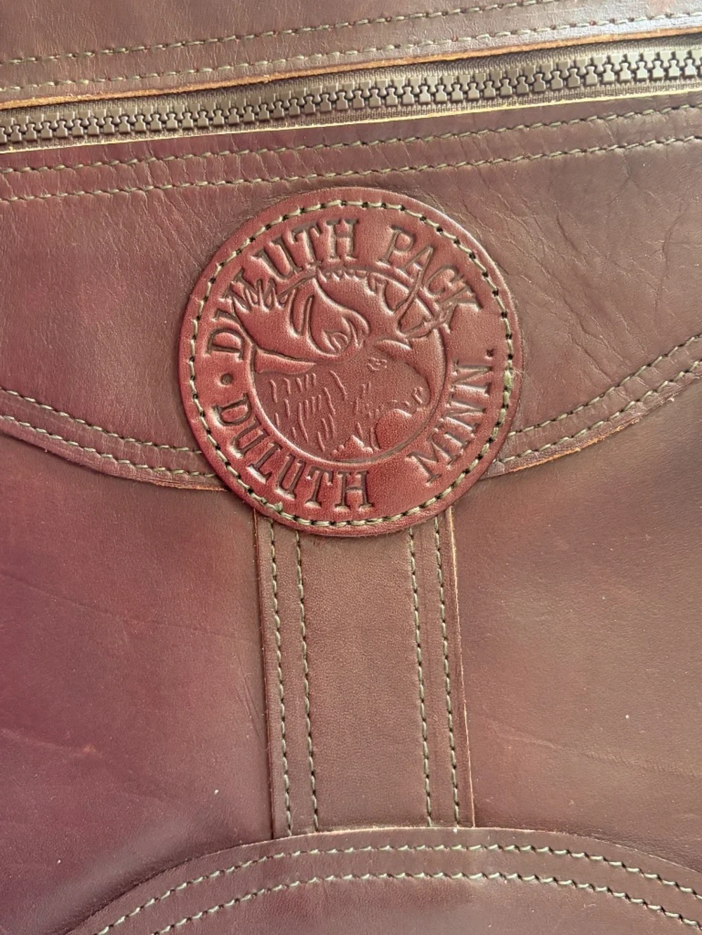 Vintage Duluth Pack Leather Attache Portfolio Folder Professional Pouch Bag Brow